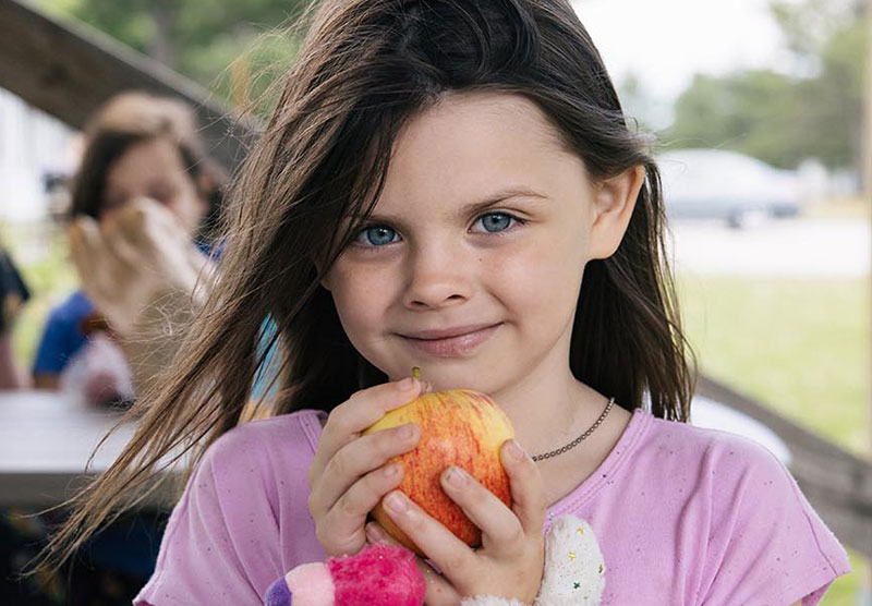 Child with food